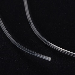 Прозрачный Корейская эластичная эластичная нить с круглыми кристаллами, для браслетов изготовление ювелирных изделий из драгоценных камней ремесло из бисера, прозрачные, 1 мм, около 28.43~29.52 ярдов (26~27 м) / рулон
