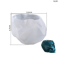 Ghost White Faceted Skull Pen Holder Silicone Molds, for UV Resin, Epoxy Resin Craft Making, Ghost White, 96x69mm