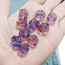Violet Perles de verre tchèques, rose, pourpre, 12x12mm