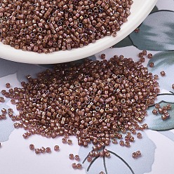 (DB1737) Аметистовый с Розовой Подкладкой AB Бусины miyuki delica, цилиндр, японский бисер, 11/0, (дб 1737) роза аметист, 1.3x1.6 мм, отверстие : 0.8 мм, Около 2000 шт / 10 г