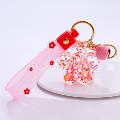 21.Flower-Red Cute Cartoon 5-Star Oil Keychain Candy Ocean Keyring Creative Flower Camera Pendant