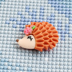 Coral Diamond Painting Magnet Cover Holders, Resin Locator, Positioning Tools, Hedgehog, Coral, 35x30mm