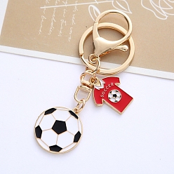 Clothes Football Theme Alloy Enamel Keychain, for Car Key Backpack Pendant Accessories, Clothes, Pendant: 2.5cm