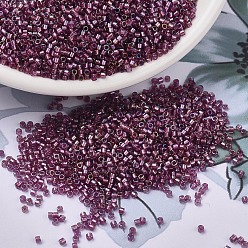 (DB1757) Сверкающий  Аметистовый с Орхидейной Подкладкой Бусины miyuki delica, цилиндр, японский бисер, 11/0, (db 1757) аметист с искрящейся орхидеей, 1.3x1.6 мм, отверстие : 0.8 мм, Около 2000 шт / 10 г