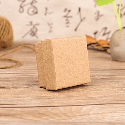 Перу Квадратные картонные серьги, подарочные коробки для ювелирных изделий, с губкой внутри, Перу, 5x5x3 см