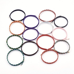 Mixed Color 3-Loop Magnetic Cord Wrap Bracelets, Mixed Color, 20.15 inch(51.2cm), 2mm