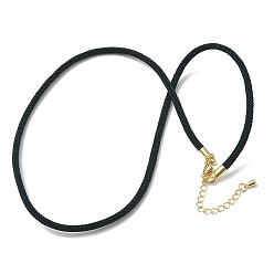 Темно-серый 3 изготовление ожерелий из нейлонового шнура миланского плетения толщиной ☐ мм, с латунными выводами и 304 застежками из лобстера из нержавеющей стали, золотые, стойки покрытие, долговечный, темно-серый, 17.83 дюйм (45.3 см)