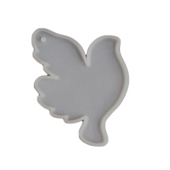 Белый Силиконовые формы для голубей, формы для украшений подвесок, формы для литья гипсовой смолы, белые, 100x70 мм