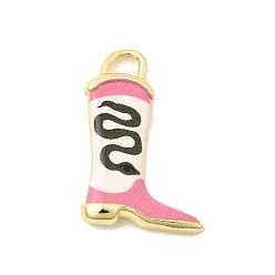 Змея Латунные подвески с принтом, подвески для обуви/ботинок, долговечный, реальный 18 k позолоченный, змея, 23x14.5x3 мм, отверстие : 3x2 мм