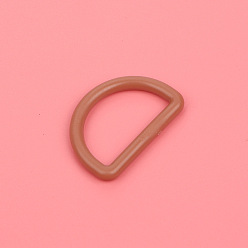 Sienna Plastic Buckle D Ring, Webbing Belts Buckle, for Luggage Belt Craft DIY Accessories, Sienna, 25mm, 10pcs/bag