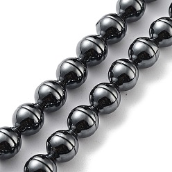 Non-magnetic Hematite Synthetic Non-Magnetic Hematite Beads Strands, Lantern, 9.5x8mm, Hole: 1.4mm, about 42pcs/strand, 15.79 inch(40.1cm)