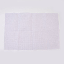 White 11CT Cross Stitch Canvas Fabric Embroidery Cloth Fabric, DIY Handmade Sewing Accessories Supplies, Rectangle, White, 45x30cm