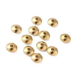 Без Покрытия Spacer бисер латунные, рондель, без никеля , сырой (без покрытия), 6.5x3.3 мм, отверстие : 1 мм