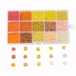 Mixed Color Glass Seed Beads, Silver Lined & Transparent & Trans. Colours Lustered & Trans. Colors Rainbow & Frosted Colors & Opaque Colours Seed & Baking Paint & Ceylon, Round, Mixed Color, 8/0, 3mm, Hole: 1mm, 180g/box