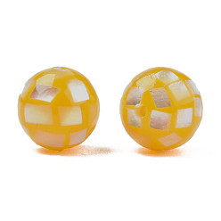 Yellow Shell Natural Yellow Shell Beads, Round, 8mm, Hole: 1mm