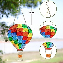 Hot Air Balloon Stained Acrylic Window Hanger Panel, for Suncatcher Window Hanging Decoration, Hot Air Balloon, Pendant: 250x190mm