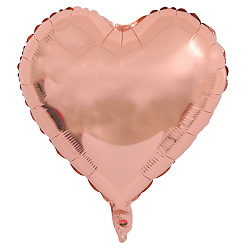 PeachPuff Heart Aluminum Film Valentine's Day Theme Balloons, for Party Festival Home Decorations, PeachPuff, 450mm