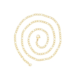 Золотой Мужское колье 201 из нержавеющей стали figaro chains, золотые, 19.69 дюйм (50 см), широк: 3 мм