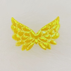 Yellow Cloth Embossing Wings, AB Color, Decorate Accessories, Yellow, 35x50x1mm