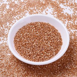 (DB1864) Окрашенный Топазовый AB с Шелковым Внутри Бусины miyuki delica, цилиндр, японский бисер, 11/0, (дБ 1864) шелк внутри окрашенного топаза, 1.3x1.6 мм, отверстие : 0.8 мм, Около 2000 шт / 10 г