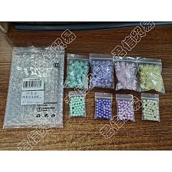 Mixed Color ARRICRAFT DIY Jewelry Making Kit, Including 160Pcs Flower Transparent Acrylic Beads, 160Pcs Round Glass Pearl Beads, Mixed Color, 6x3mm, Hole: 1.5mm, 6~7mm, Hole: 1mm