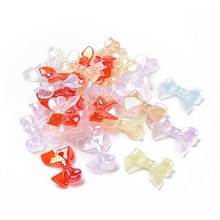 Mixed Color Transparent Acrylic Imitation Jelly Beads, Bowknot, Mixed Color, 22.5~25x31.5~33.5x5~7mm, Hole: 2.5mm