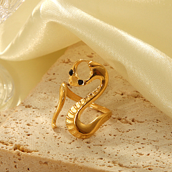  Регулируемое европейско-американское кольцо в форме змеи 304 из нержавеющей стали