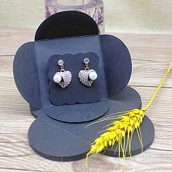 Черный Картонные коробочки для сережек, квадратный, чёрные, готовое изделие: 6.5x6.5 см