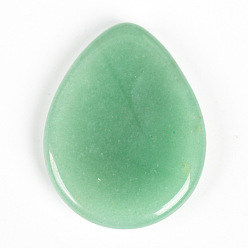 Зеленый Авантюрин Натуральный зеленый массажный камень авантюрин, камень беспокойства большой палец, карманные пальмовые камни, для отдыха, боли, слеза, 45x35 мм