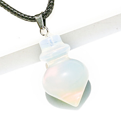 Opalite Opalite Pendants Necklaces, Cone, 17.72 inch(45cm)
