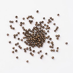 Античная Бронза Spacer бисер железа, без кадмия, без никеля и без свинца, античная бронза, диаметром около 2 мм , отверстие : 0.8 мм, Около 1282 шт / 20 г