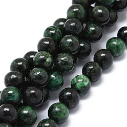 Fuchsite Natural Fuchsite Beads Strands, Round, 8~8.5mm, Hole: 1mm, about 46pcs/strand, 15.55 inch(39.5cm)