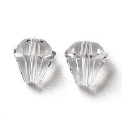 Clear Glass Imitation Austrian Crystal Beads, Faceted, Diamond, Clear, 8x7.5mm, Hole: 0.9mm