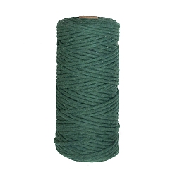 Verde Cordón de macramé de algodón de 1 capas de 100 m, cuerda de algodón retorcida de macramé, para colgar en la pared, diy artesanía, verde, 3 mm, aproximadamente 109.36 yardas (100 m) / rollo