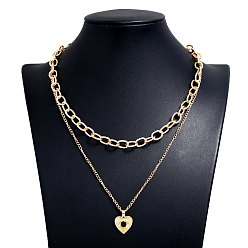 1# Hip Hop Chunky Chain Metal Necklace with Vintage Key Pendant for Women
