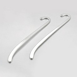 Серебро Тибетском стиле сплава закладки, серебряный цвет гальваническим, без кадмия и без свинца, 85x13.5 мм, отверстие : 1.5 мм