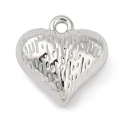 Платина Подвески из сплава , сердце прелести, без свинца, без кадмии и без никеля, стойки покрытие, платина, 12.5x12x7 мм, отверстие : 1.4 мм