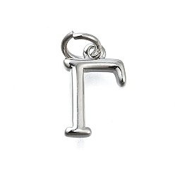 Symbol Латунные подвески, с целью перехода в кольце, долговечный, без свинца и без кадмия, стойки покрытие, платина, символ, 12x8x2 мм, отверстие : 3 мм