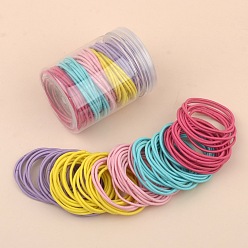 2# Seven-color [100 pieces per box] Minimalist Style Hair Ties Elastic Hairbands for Gentle Hair - Basic Headbands
