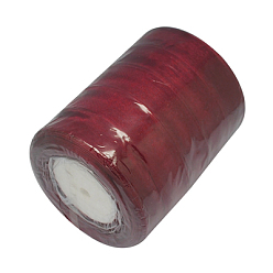 Dark Red Sheer Organza Ribbon, Wide Ribbon for Wedding Decorative, Dark Red, 3/4 inch(20mm), 25yards(22.86m)