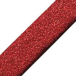 Brique Rouge Poudre de scintillement de faux suède cordon, dentelle de faux suède, firebrick, 3 mm, 100 yards / rouleau (300 pieds / rouleau)