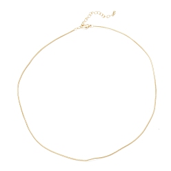 Real 18K Gold Plated Brass Snake Chain Necklaces, Long-Lasting Plated, Real 18K Gold Plated, 16.34 inch(41.5cm) 