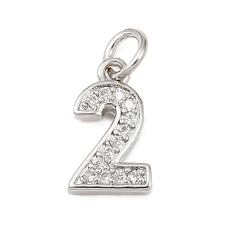 Платина Латунные микропаве прозрачные кубические циркониевые подвески, число, долговечный, без кадмия и без свинца, стойки покрытие, с целью перехода в кольце, платина, 12x7x1.8 мм, отверстие : 3.4 мм