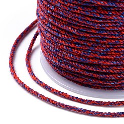 Medium Violet Red Macrame Cotton Cord, Braided Rope, with Plastic Reel, for Wall Hanging, Crafts, Gift Wrapping, Medium Violet Red, 1.2mm, about 49.21 Yards(45m)/Roll