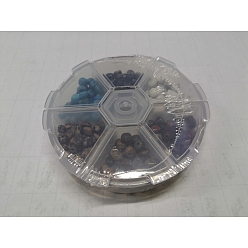 Mixed Stone Natural & Synthetic Mixed Gemstone Beads, Chips, 3~5mm, Hole: 0.8mm, 10materials/box