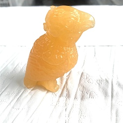 Кальцит Резные фигурки попугаев из натурального кальцита, для украшения рабочего стола домашнего офиса, 35x35x60 мм