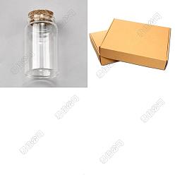 Прозрачный Стеклянная банка стеклянные бутылки шарик контейнеры, с пробкой, бутылка желаний, колонка, прозрачные, 4.7x8 см, Внутренний диаметр: 3.6 cm, емкость: 100 мл (3.38 жидких унций), 3 шт / комплект