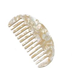 Pale Goldenrod Cellulose Acetate Hair Combs, Arch, Pale Goldenrod, 59x120mm