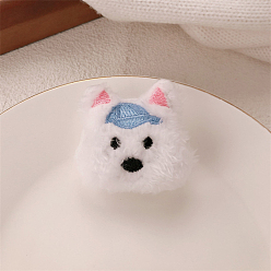 Стально-синий Заколки для волос из плюшевой собачки-аллигатора, аксессуары для волос для женщин и девочек, стальной синий, 50 мм