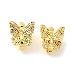 Золотой Покрытие стойки латунная застежка-крючок-бабочка, с петлей, долговечный, без свинца и без кадмия, золотые, 11x10x6 мм, отверстие : 1.8 мм, штифты : 1.2x1.7 мм